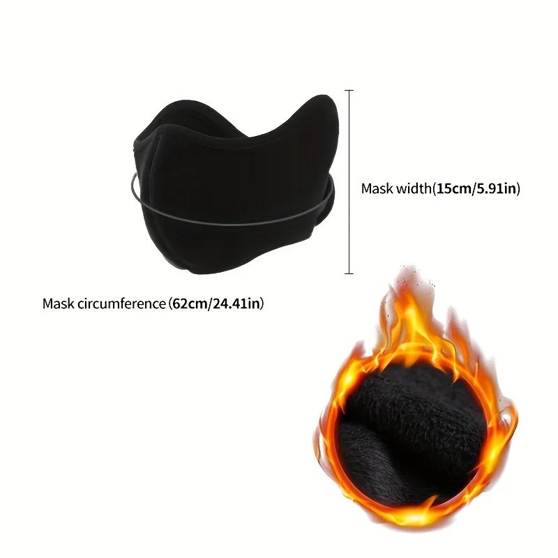 1pc Winter Full Face Mask, Warm Windproof Outdoor Mask, Breathable Thickened Reusable Dustproof Mask