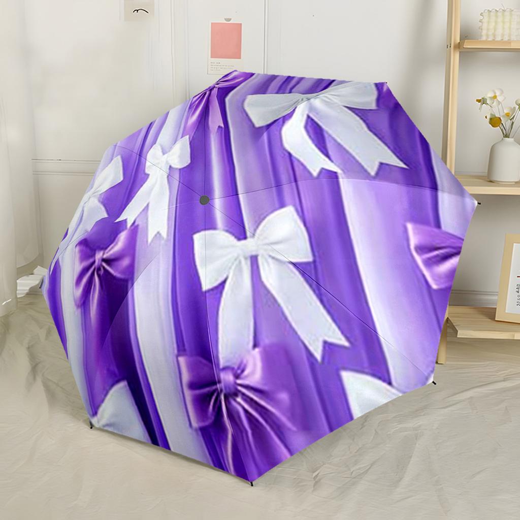 Pink Ladybug Pattern Portable Automatic Umbrella Retractable Design with 8 Rib Durability Foldable Design All Season Umbrella for Travel