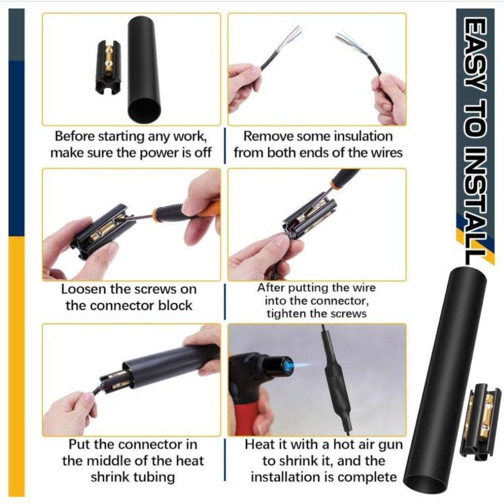600 Volts Rated Underground Wire Splice Kit Heat Shrink UV Resistant Splice Kit Durable Waterproof Wire Connectors