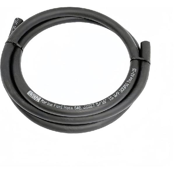 3/8'' Marine Fuel Hose Feed Line Rubber Type A1-15 / SAE J1527 Standards Fits For Ships And Marine Equipment (3/8 Inch 25Ft)