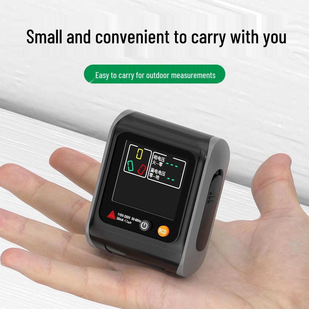 Socket Tester with Phase Meter & Power Polarity Detector - Checks Leakage & Ground Wiring