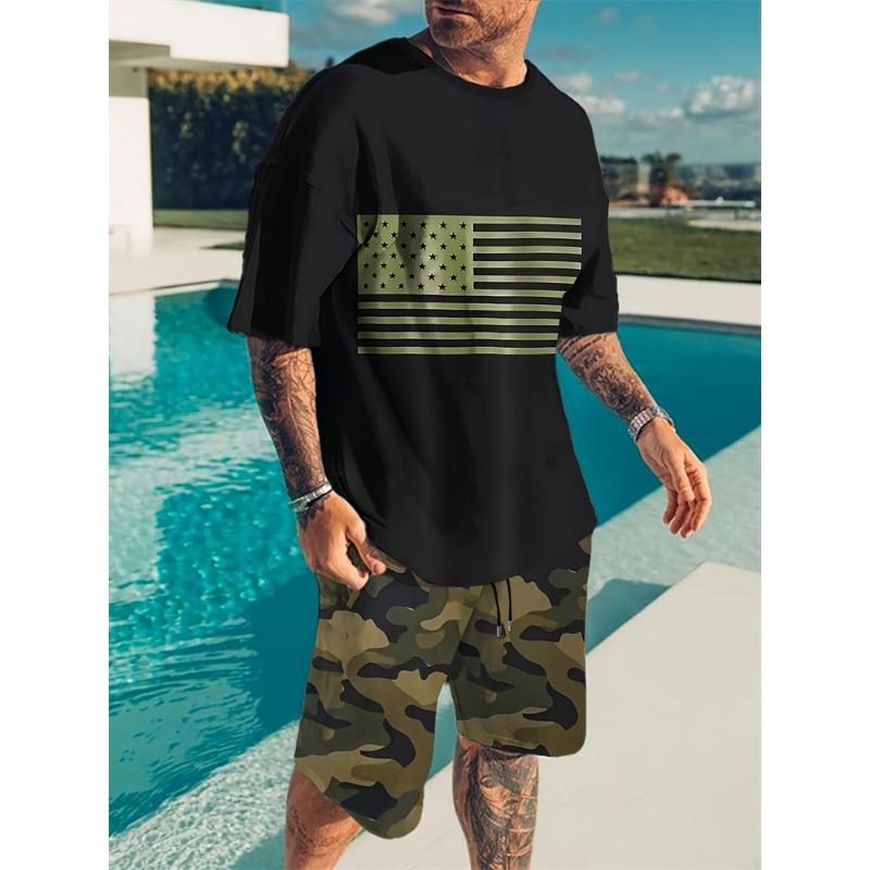 

Гавайский мужской костюм, летняя повседневная мужская футболка для отдыха на природе, мужские пляжные шорты с принтом кокосовой пальмы, мужская одежда 6XL