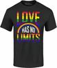 Love Has No Limits T-Shirt Rainbow Love Is Love Gay Pride T Shirts Personalised T Shirt