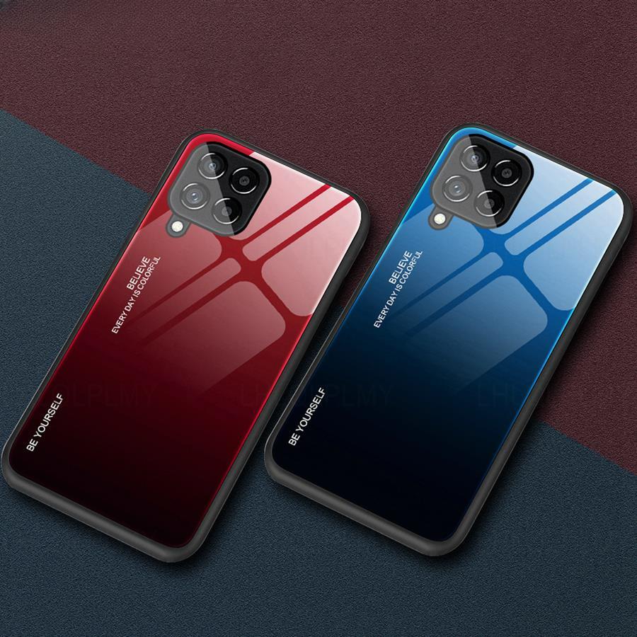 

Чехол из закаленного стекла с градиентом для Samsung Galaxy A14 A34 A54 A24 A13 A73 A53 A33 A23 M23 M33 M53 5G M14 M54 A05 Цветная задняя крышка