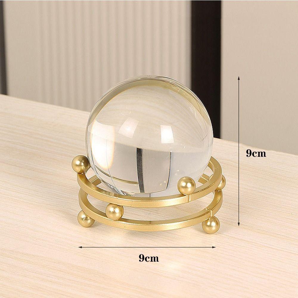Geometric Shape Crystal Ball Base Alloy Crystal Ball Display Stand  Home Decoration A