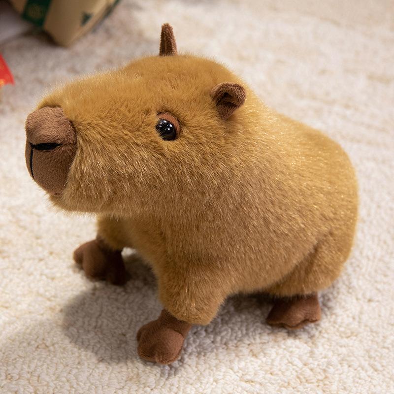 

Cute cute lotus leaf capybara doll plush toy kapibara doll children s company soothing doll 26cm（0.18kg）