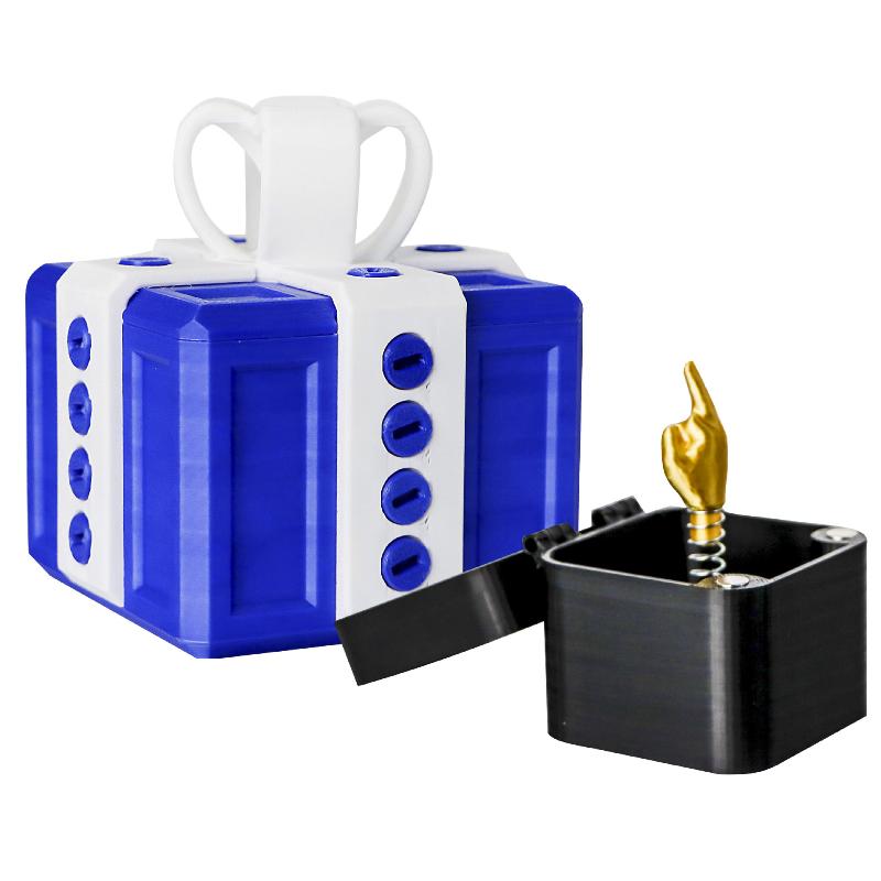 1 Juego de Dedo Medio Novedad Navideña Caja Sorpresa para Adultos Con Tornillos Impreso en 3D Divertido Regalo de Broma Regalo Molesto Para Amigos