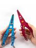 Multi-purpose Aluminum Alloy Fishing Pliers with Line Cutter, Ring Opener, and Lead Crimper for Saltwater Fishing