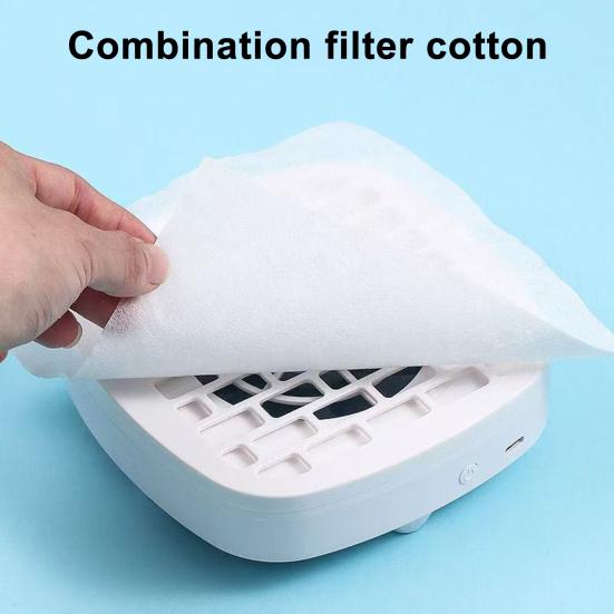 Aspirator Mini USB pentru Unghii cu Hârtie de Filtru 3200RPM Aspirație Puternică Colector Praf Unghii Portabil Reglabil pentru Acasă Salon Ventilator Extractor Curățare Praf