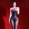 Men'S And Women'S Sexy Lace Strapless Glossy One-Piece Stockings 5D Ultra-Thin See-Through Silky Tight-Fitting Pure Desire