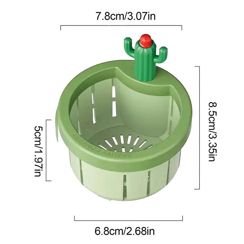 Sink Strainer Anti Clogging Cactus Shape Sink Strainer Plastic Drain Net Stopper Sink Waste Collector Kitchen Accessories