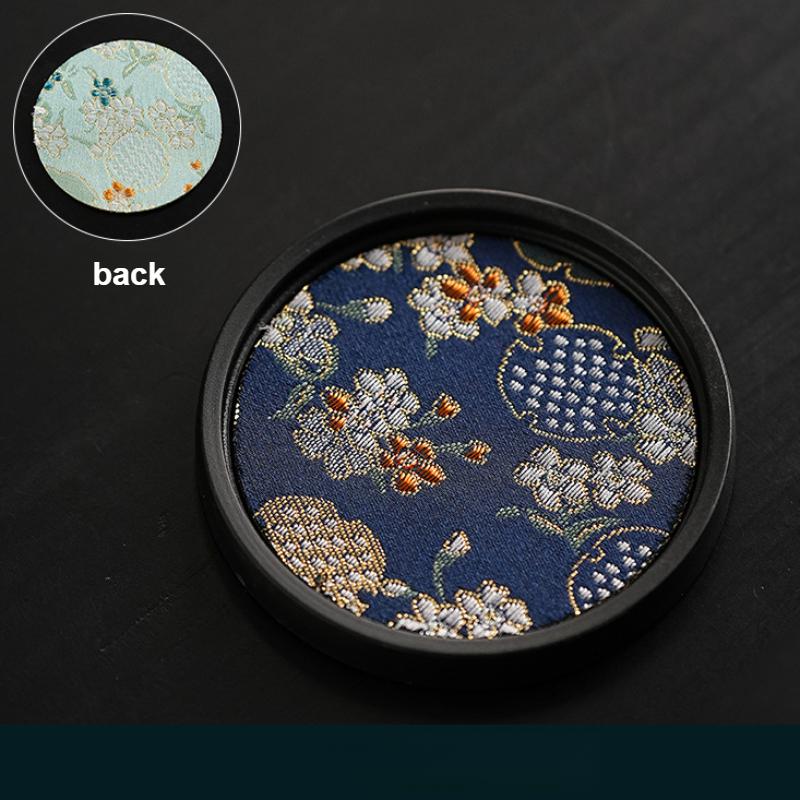 Fabric Absorbent Coaster Chinese Retro Kung Fu Gongfu Tea Holder Quick-drying Cup Tea Coasters Table Insulation Trays Teaware