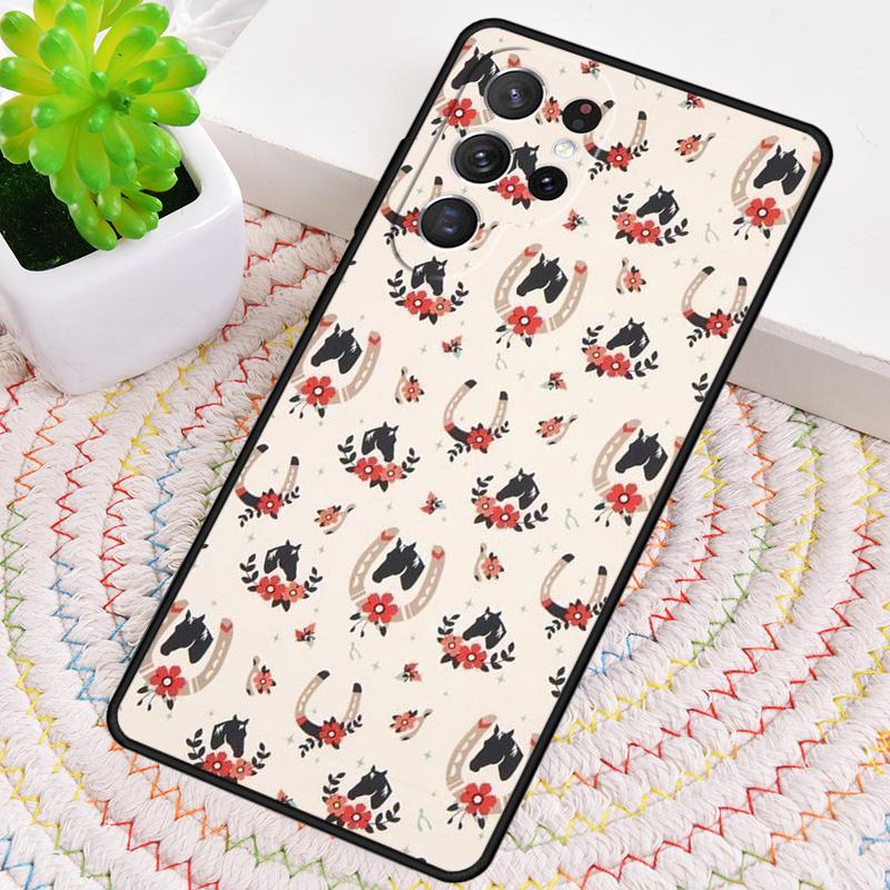 Pferde Muster Collage Silikon Handyhülle Für Samsung Galaxy note 10 pro S26 S25 S24 S23 S22 S21 Plus S25Ultra Capa Abdeckung