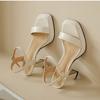 Fashion Thick Soled Women Shoe 2025 Summer One Line Fashion High Heels Waterproof Thick Heels Platform Sandal