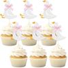 12pz Oca Buffa Torta Torta di Compleanno Inserimento Cartoncino Torta di Compleanno Mangiare Topper per Cupcake Compleanno Bambini
