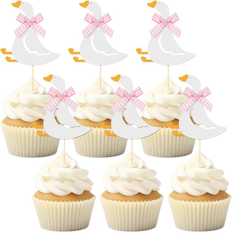 12pz Oca Buffa Torta Torta di Compleanno Inserimento Cartoncino Torta di Compleanno Mangiare Topper per Cupcake Compleanno Bambini