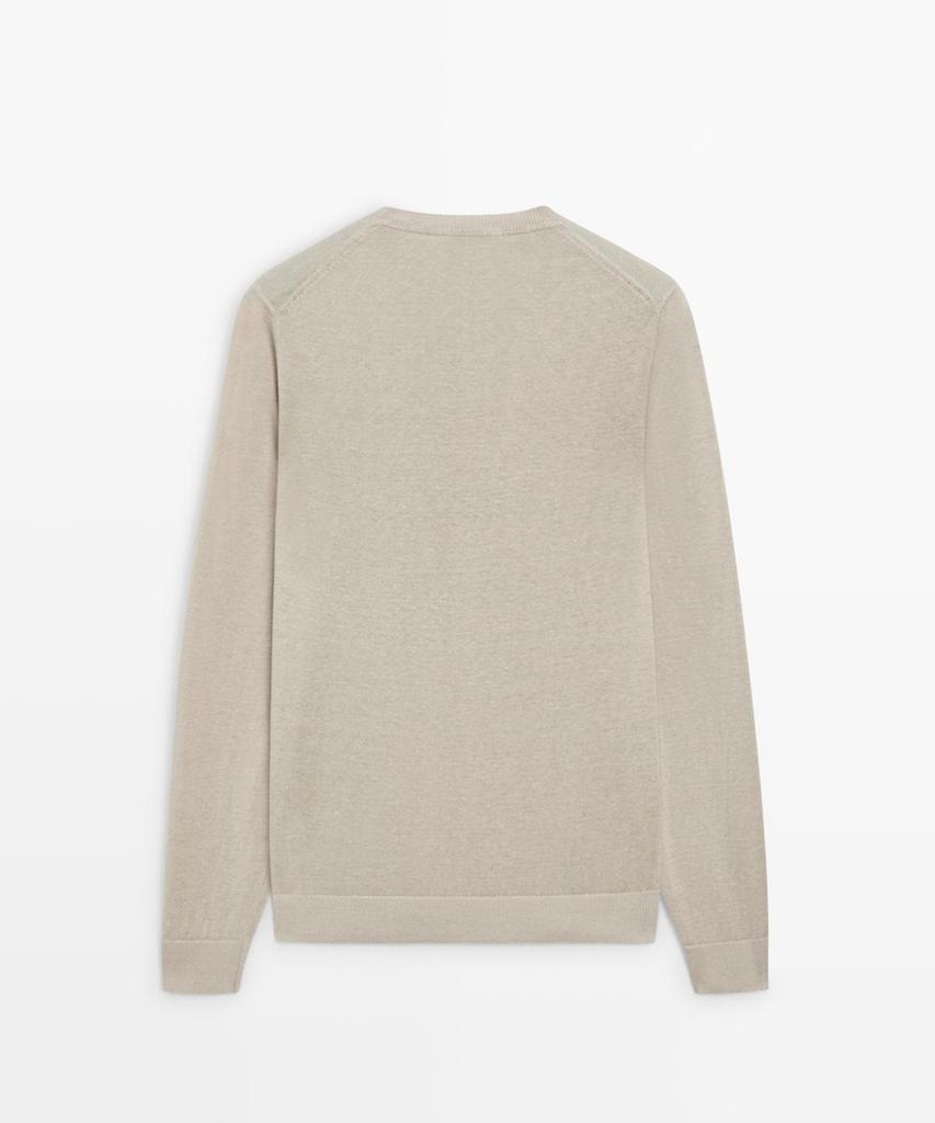 Masimodutti Linen Round Neck Knit