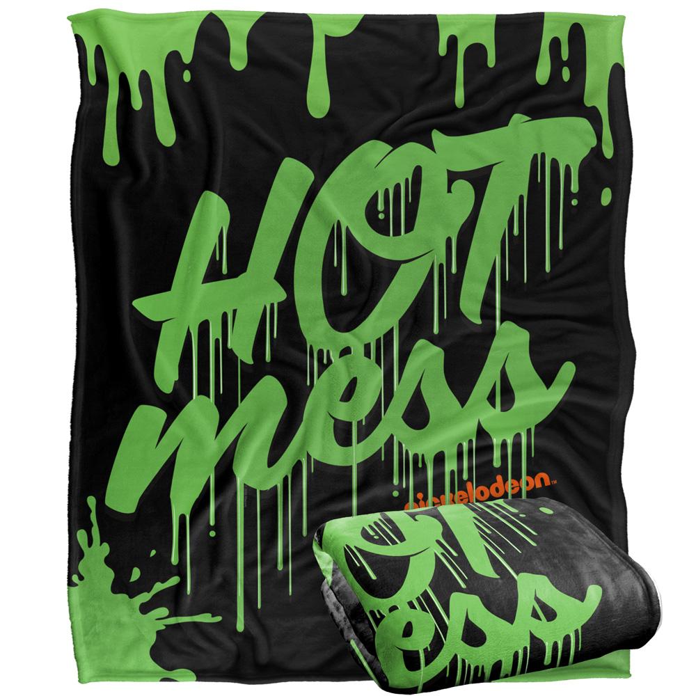 NICKELODEON Hot Mess Silky Slime Supersoft Blanket
