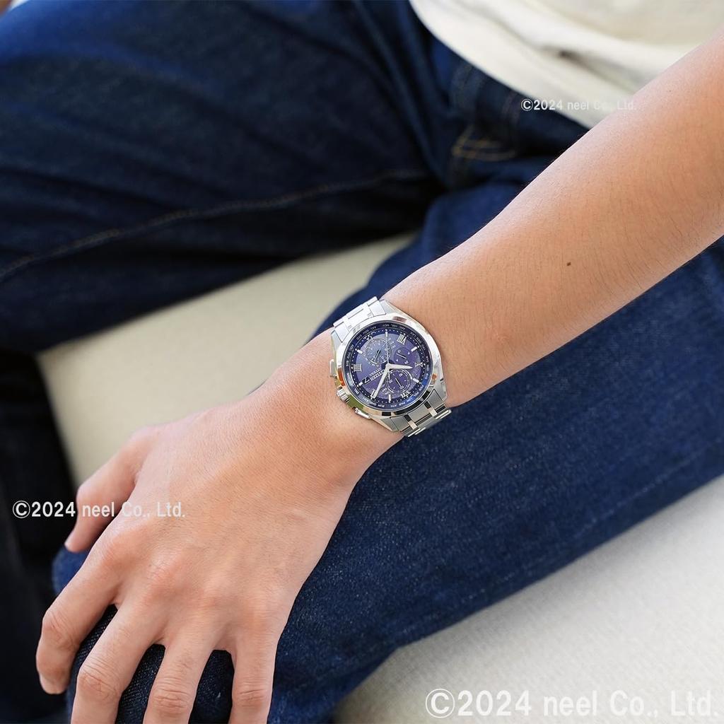 Citizen Attesa DEAR Limited Edition Pair Silver Watch, Light-Powered Eco-Drive, Radio-Controlled, Waterproof, Collection, Model, Blue, AT8240-66L,