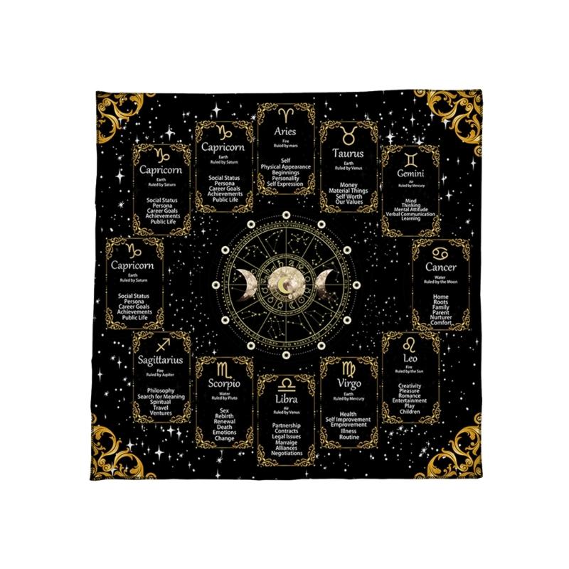 Velvets Oracles Cloth Durables Texture Mysterious Symbols Easy Maintain For Ritual Use