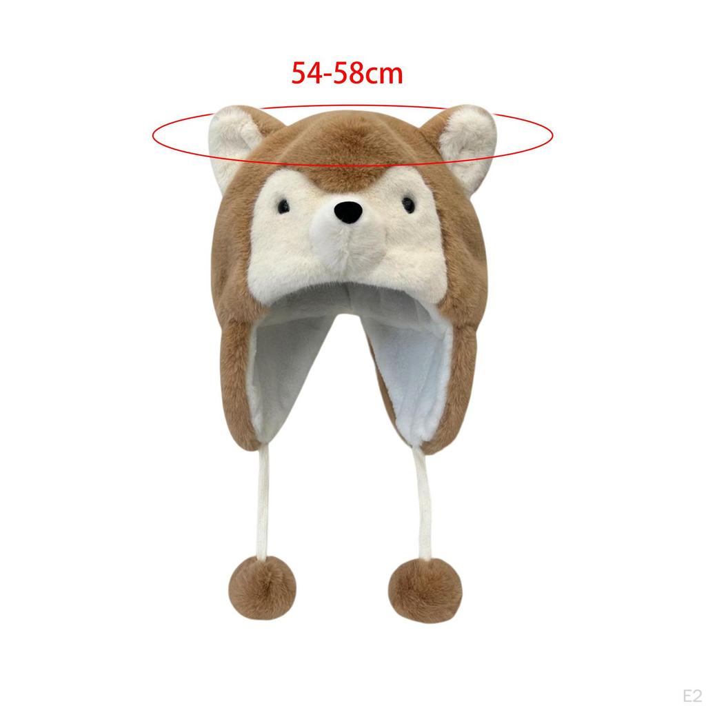 Husky Plush Hat Child Costume Soft Warm Earmuff Windproof Headdress Prop Cartoon Animal Winter Ski