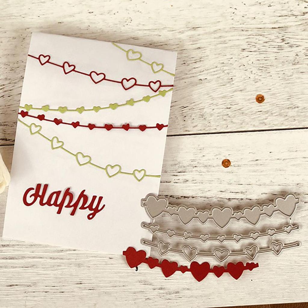 CN_ Heart Garland Metal Cutting Die DIY Scrapbooking Decor Embossing Stencil C CN_ Heart Garland Metal Cutting Die DIY Scrapbooking Decor Embossing Stencil C