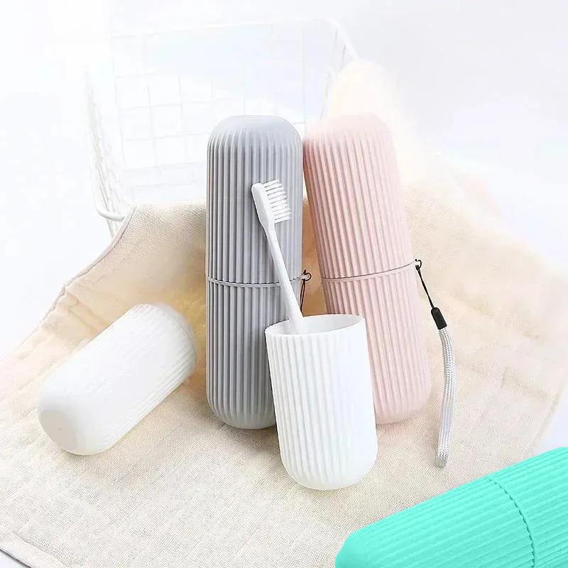 Travel Toothbrush Case, Portable Rinse Cup, Toothbrush And Mouthwash Cup.