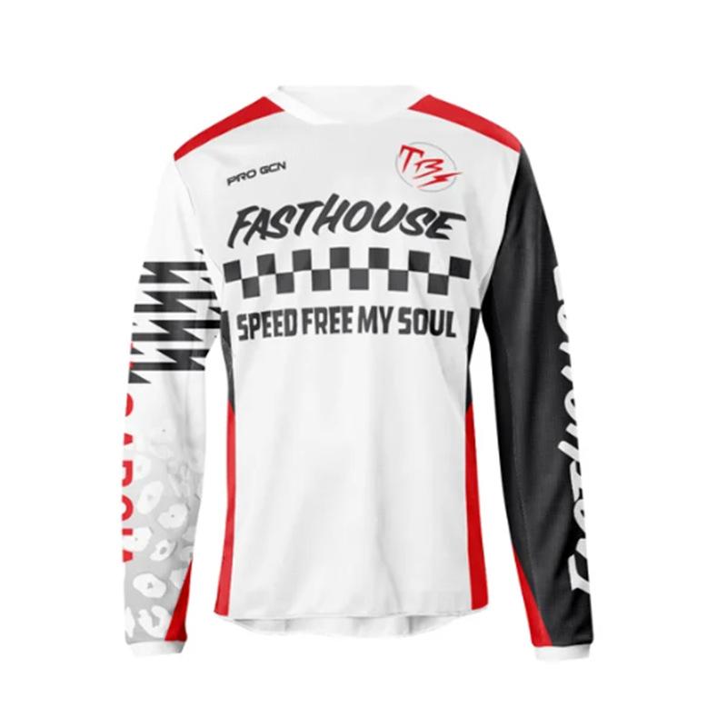 FASTHOUSE Outdoor Cross-country Motorcycle Riding Summer Quick-drying New Long-sleeved T-shirt Mountain Bike Downhill Suit