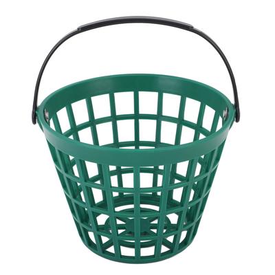 Golf Ball Basket Golfball Container with Handle Nylon Plastic Golf Ball Bucket Green Holds Up To 25pcs