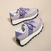 Women's Casual Thick Soled Sneakers 2024 Spring Summer New Style Soft Fabric Comfortable Breathable Anti-Slip Sports Board Shoes