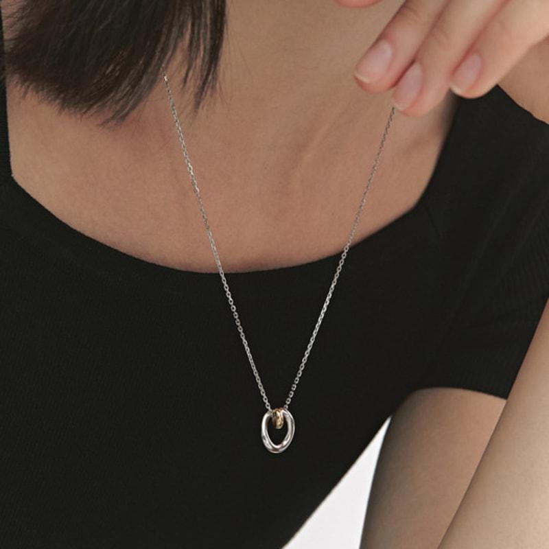 

Hyeres-lor Etreve Silver (C) Note Doubling Necklace HL6N45625C9550 single type