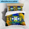 3pcs Brazilian Football Federation Printed Bedding Set Duvet Cover Closure Includes 1 Duvet Cover & 2 Pillowcases Bedding Sets Home Decor Gifts