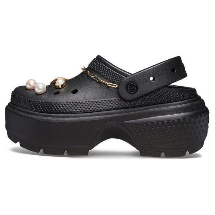 Crocs EVA Crystal Snow House Clogs Women Footwear Black 210271-001