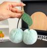 Faux Mink Rabbit Fur Cherry Keychain Pendant - Plush, Creative Korean Gift