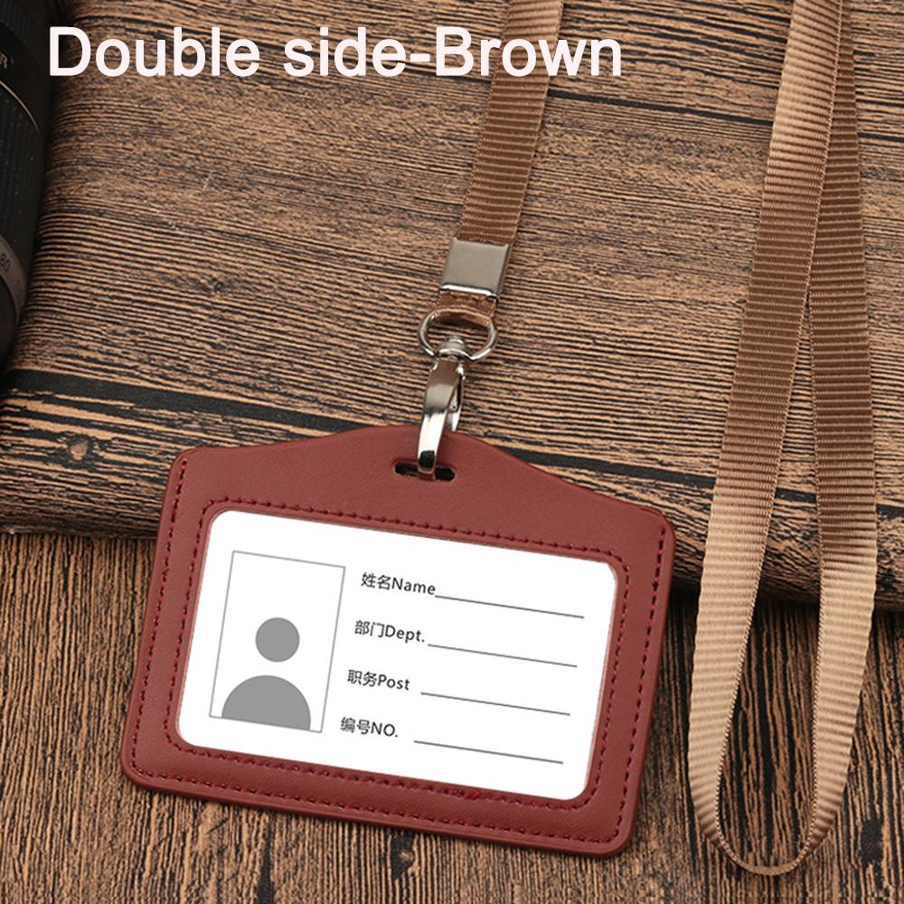 Card Holder Office Business Credit Card Holder With Neck Lanyard Badge Card Case Name ID Card Cover