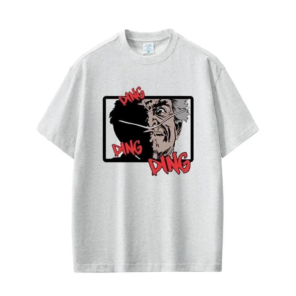 Ding Ding Ding Funny Television Meme Graphic T-Shirt Retro Horror Unisex Black Casual Cotton Women And Men T-shirts