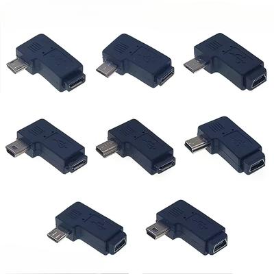 90 laipsnių kampu į kairę ir į dešinę Mini USB 5 kontaktų lizdas į Micro USB kištuką Duomenų sinchronizavimo adapterio kištukas Micro USB į Mini jungtis