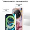 YB IMD Series-16 Style-E For Xiaomi Redmi A3/Poco C61 4G Electroplating Case Marble Pattern 2.0mm TPU Phone Cover