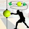 PU Boxing Ball, Double End Punching Ball Adjustable Rope Punch Gear for Training Exercise Sparring