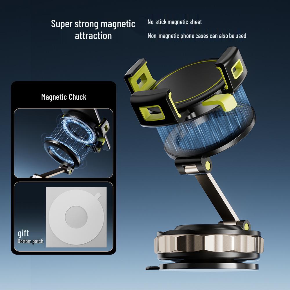

Multi-Functional Car Phone Holder with 720° Rotation and Anti-Shake Vacuum Suction зелёный/чёрный