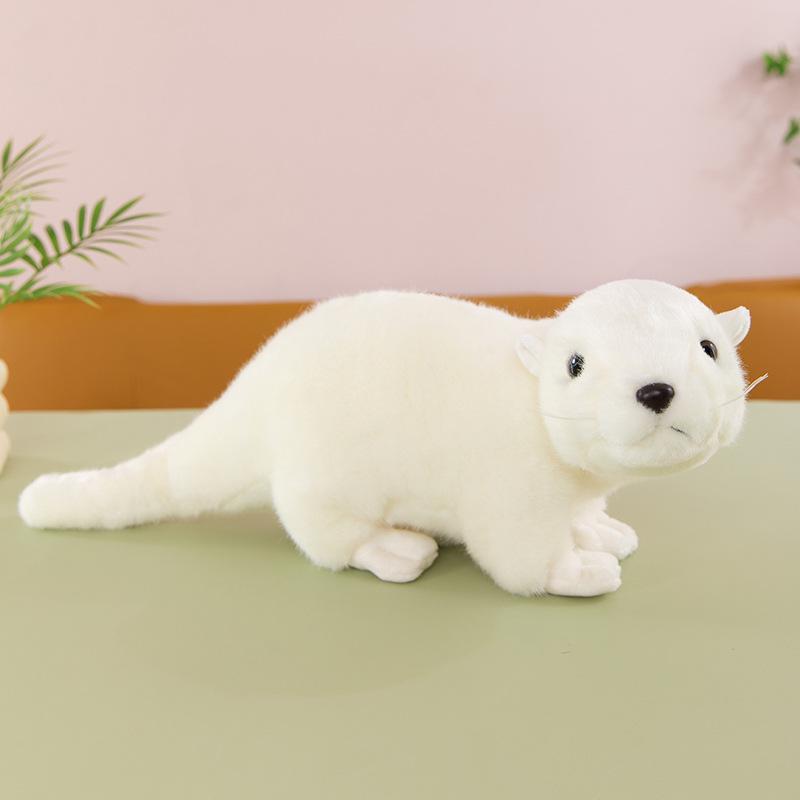 

Simulated otter plush toy zoo souvenir desk with children s doll ring gift 33cm【0.11kg】 белый
