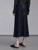 Women's Mid-Length Jacquard Silk Skirt - New Chinese Style for Autumn/Winter