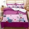Cartone Animato Gioco Carino Aphmau con Ali Set Letto Ragazzi Ragazze Misura Singola Queen King Copripiumino Federa Letto ragazzi Adulti