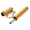 Retractable Stainless Steel Reusable Straw Kit(Gold Aluminum Case  Straw + Brush   Carabiner )