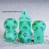 Conjunto de Dados Poliedros de Cristal Proteico Verde de 7 Peças Dungeons & Dragons