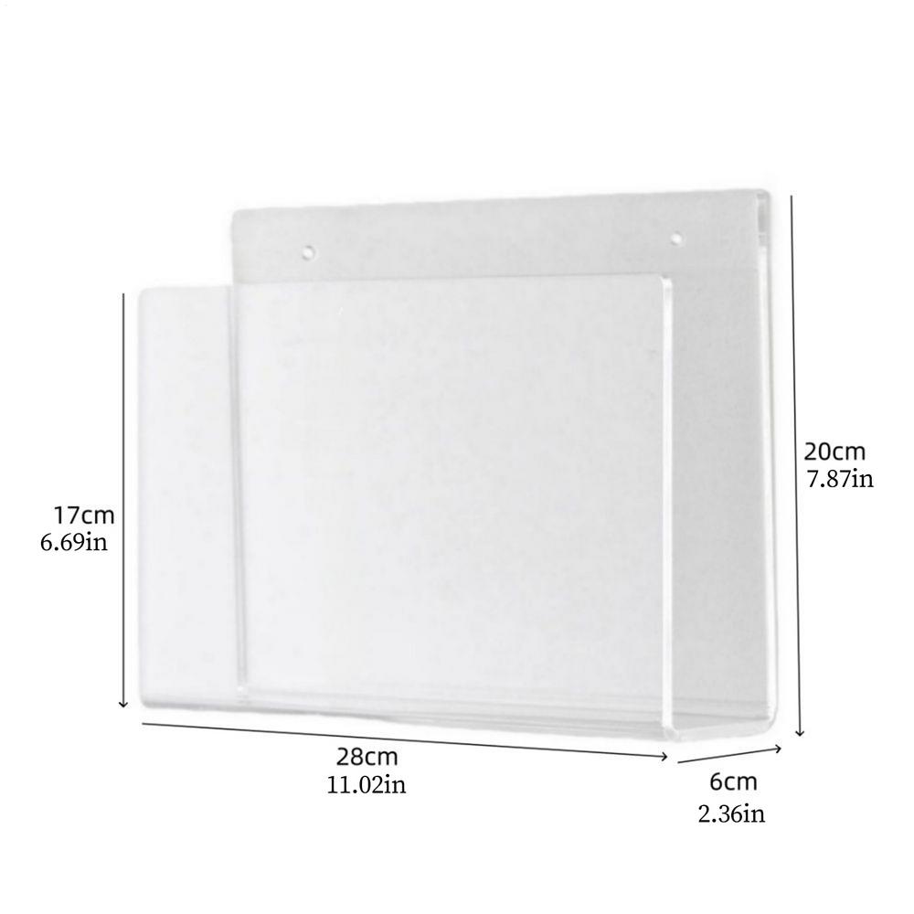 Wall Mount File Holder Clear Storage With Screws Acrylic Brochure Holder Wall Mount For Paper Mail Letter Book Document Living чистый 6830₽