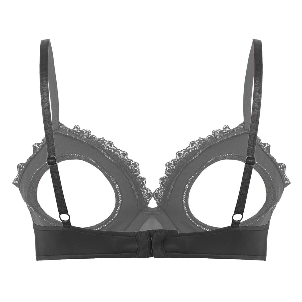 Womens Sexy Lingerie Lace Floral Sheer Hollow Out Wireless Unlined Bra Tops