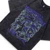 Washed Retro Old Skull White Ink Direct Injection Printing American Trendy Brand Casual Short-Sleeved T-Shirt For Men And Women