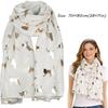 with Frayed Hem Animal Scarf Soft Shawl Wrap New Design Cat Print Scarf