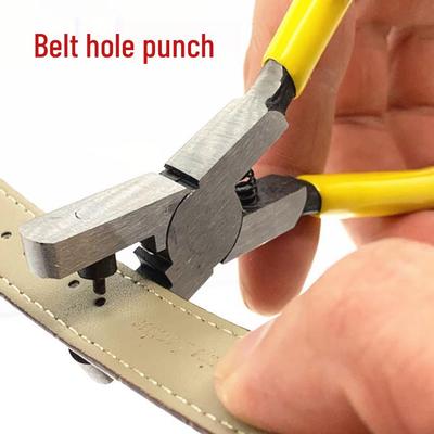 Leather Punch Pliers for Belt, Watch Strap, Bag Eyelets - Round Hole Cutter